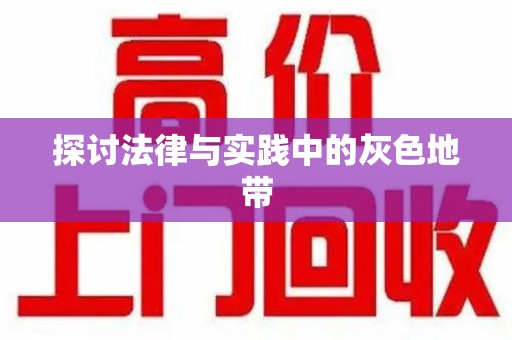 阜阳探讨法律与实践中的灰色地带