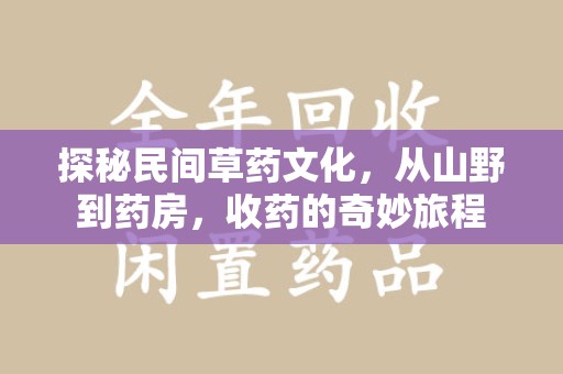 阜阳探秘民间草药文化，从山野到药房，收药的奇妙旅程